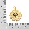 Brass Micro Pave Cubic Zirconia Pendants KK-M305-11G-3