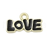 Valentine's Day Alloy Enamel Pandants PALLOY-V001-06G-1