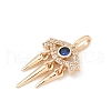 Brass Micro Pave Cubic Zirconia Pendants KK-Q096-09A-G-2