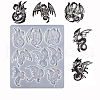 Flying Dragon DIY Silicone Pendant Molds AJEW-YWC0002-02B-1