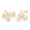 Brass Airliner Charms KK-S348-010-1