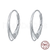 925 Sterling Silver Leverback Hoop Earring Findings STER-M104-02S-6