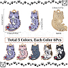 SUNNYCLUE 30Pcs 5 Styles Rack Plating Alloy Pendants FIND-SC0009-92-2