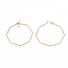 Brass Hoop Earring Findings X-KK-T038-428G-2