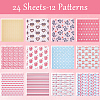 24Pcs 12 Styles Scrapbook Paper Pads DIY-WH0028-47F-6