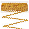 15 Yards Polyester Wavy Fringe Trim Ribbon SRIB-WH0011-207A-1