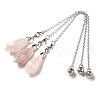 Natural Rose Quartz Dowsing Pendulum Big Pendants G-H286-03P-03-1