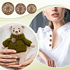 AHADERMAKER 50Pcs 5 Styles 1-Hole Alloy Shank Buttons BUTT-GA0001-21-6