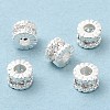 Rack Plating Brass Micro Pave Cubic Zirconia Beads KK-A186-03A-S-3