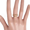 Adjustable Brass Multi-strands Finger Rings RJEW-JR00864-3