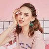 8 Pair 8 Style Resin Car Dangle Earrings with Iron Pins EJEW-AB00044-6