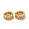 Rack Plating Brass Micro Pave Cubic Zirconia Beads KK-C010-58-2