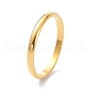 2mm Polished Plain Dome Finger Ring for Girl Women RJEW-C012-05G-G-3