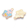 Alloy Enamel Pendants ENAM-T022-24-2