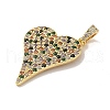 Brass Micro Pave Cubic Zirconia Pendants KK-H455-40G-2