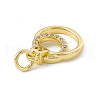 Brass Micro Pave Cubic Zirconia Charms ZIRC-F132-79G-3