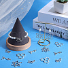 SUNNYCLUE 64Pcs 4 Styles Tibetan Style Alloy Pendants TIBE-SC0009-40-4