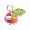 Transparent Electroplate Glass Beads with Transparent Acrylic Charms and Brass Ball Head pins Pendants PALLOY-JF03593-01-4