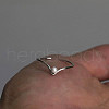Brass & Imitation Pearl Adjustable Cuff Rings for Women FS-WGA12FF-01-3
