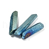 Electroplated Natural Quartz Crystal Graduated Beads Strands G-P315-A22-2