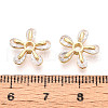Brass Micro Pave Clear Cubic Zirconia Beads KK-N272-11G-3