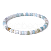 Natural Flower Amazonite Beads Stretch Bracelets for Women Men PW-WG6A9BA-08-1