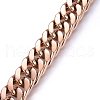 304 Stainless Steel Curb Chains Bracelets BJEW-E346-10RG-2