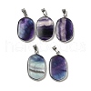 Natural Fluorite Pendants G-C095-06A-P-1