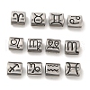 12Pcs Oval with Constellation 304 Stainless Steel Beads STAS-E215-05AS-M-1