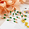 SUPERFINDINGS 30Pcs Light Gold Plated Alloy Enamel Pendants ENAM-FH0001-68-5