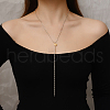 European Style Stainless Steel Butterfly Ppendant Y Necklaces for Women FH1206-2-5