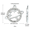 Alloy Rhinestone Pendants ALRI-YW0001-04-3