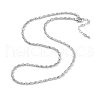 Rack Plating Brass Textured Teardrop Link Chain Necklaces for Women NJEW-K382-07P-1