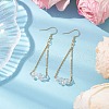 304 Stainless Steel with Natural Quartz Crystal Dangle Earrings EJEW-JE06010-09-2