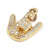 Brass Micro Pave Cubic Zirconia Pendants KK-S526-14G-C-2