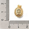 Brass Micro Pave Cubic Zirconia and Glass Pendants KK-K388-33G-3