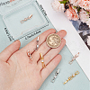 Beebeecraft 9Pcs 3 Colors Brass with Cubic Zirconia Fold Over Clasps ZIRC-BBC0002-68-3