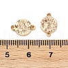 Brass Textured Connector Charms KK-K351-57B-G-3
