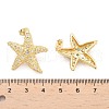 Brass Clear Cubic Zirconia Stud Earrings EJEW-Q017-05A-G-5