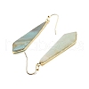 Natural Flower Amazonite Dangle Earrings EJEW-P145-03E-2