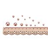 1Box ABS Plastic Imitation Pearl Dome Cabochons SACR-PH0001-49-4