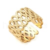 304 Stainless Steel Open Cuff Rings for Women RJEW-U060-01C-G-2
