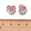 Rack Plating Alloy Rhinestone European Beads PALLOY-S189-47P-2