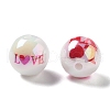 UV Plating Iridescent Acrylic Beads MACR-D032-02-2