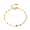 Brass Oval Link Chain Bracelets for Women Men BJEW-F494-04G-2