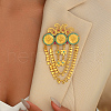 Luxurious Elegant Flower Brass Brooches GJ0513-3