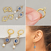 Brass Huggie Hoop Earring Findings KK-BC0005-28G-6