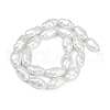 Electroplate Porcelain Imitation Pearl Beads Strands BSHE-Z009-09-3