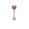 Titanium Alloy Pink Cubic Zirconia Eyebrow Curved Barbell Rings WGA8E4A-02-1