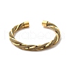Ion Plating(IP) 304 Stainless Steel Mesh Twist Rope Open Cuff Bangle for Women BJEW-P283-16G-1